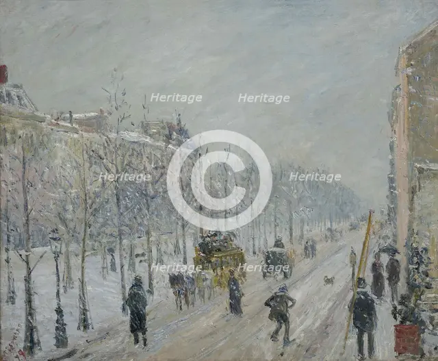 Les Boulevards, extérieurs, effet de neige, 1879. Creator: Pissarro, Camille (1830-1903).