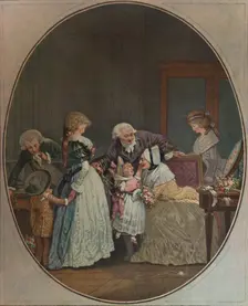 Les Bouquets, Ou La Fete De La Grand'Maman 1788, (1913). Artist: Philibert Louis Debucourt