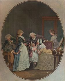 Les Bouquets, Ou La Fete De La Grand'Maman 1788, (1913). Artist: Philibert Louis Debucourt