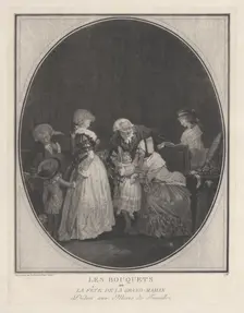 Les Bouquets ou la fête de la grand-maman, 1788. Creator: Philibert Louis Debucourt