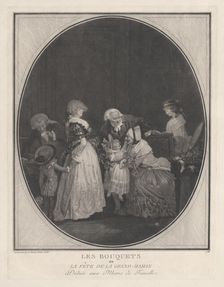 Les Bouquets ou la fête de la grand-maman, 1788. Creator: Philibert Louis Debucourt