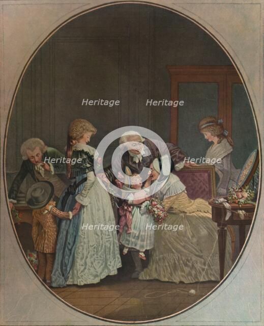 'Les Bouquets, Ou La Fete De La Grand'Maman', 1788, (1913). Artist: Philibert Louis Debucourt.