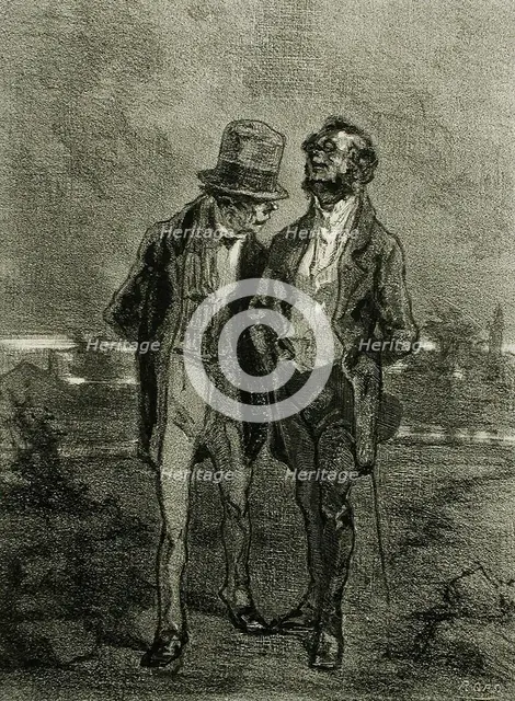 Les Bourgeois, 1856. Creator: Félicien Rops.