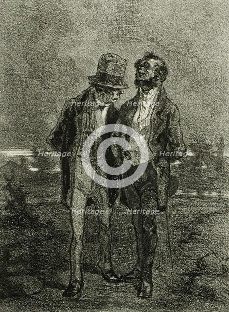 Les Bourgeois, 1856. Creator: Félicien Rops.