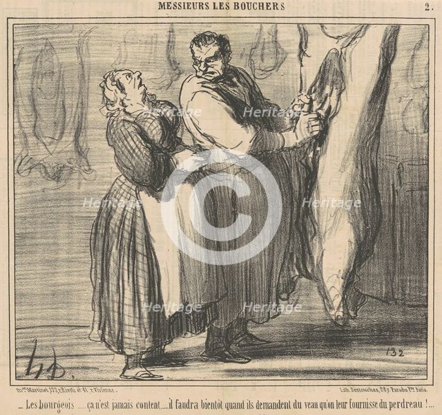 Les bourgeois ..., 19th century. Creator: Honore Daumier.