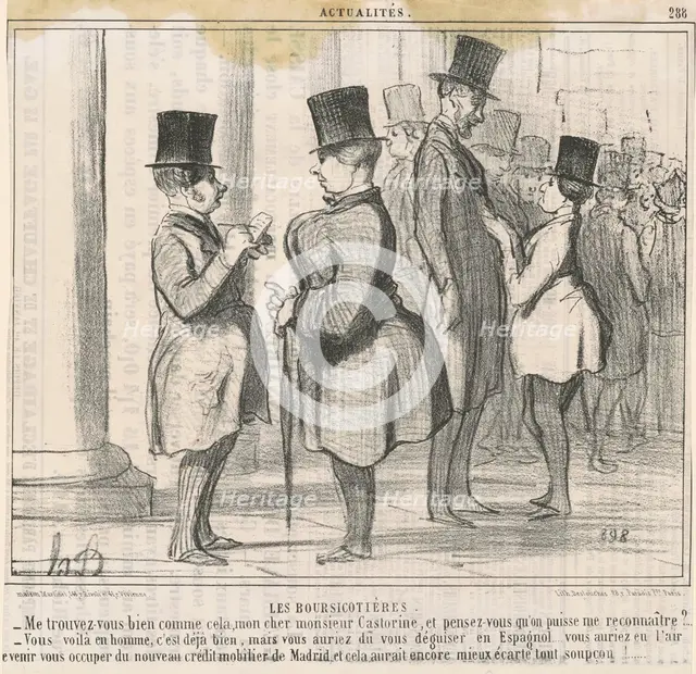 Les Boursicotières. Me trouvez-vous bien ..., 19th century. Creator: Honore Daumier.