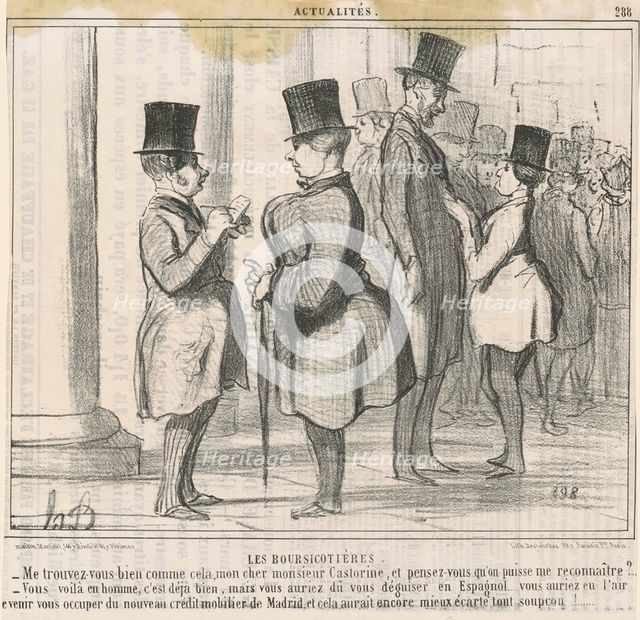 Les Boursicotières. Me trouvez-vous bien ..., 19th century. Creator: Honore Daumier.