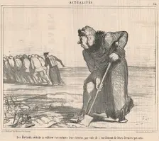 Les Boyards réduits a cultiver ..., 19th century. Creator: Honore Daumier