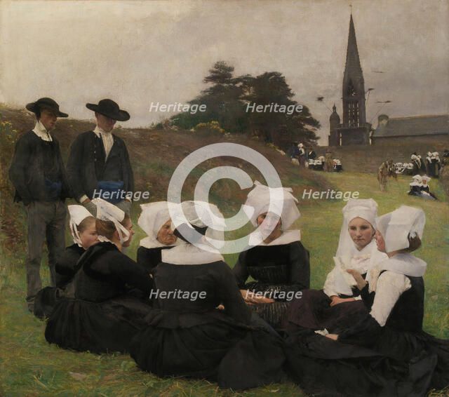 Les Bretonnes au Pardon, 1887. Creator: Dagnan-Bouveret, Pascal Adolphe Jean (1852-1929).