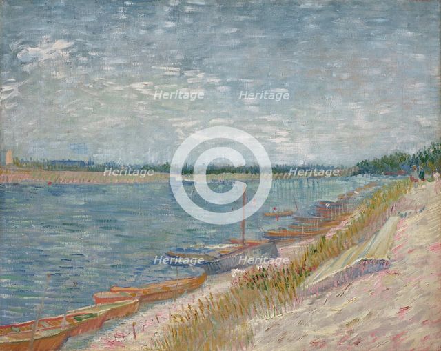 Les canots amarrés, 1887. Creator: Gogh, Vincent, van (1853-1890).