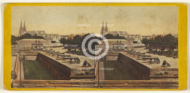 Les Canons des Invalides., about 1864-1866. Creator: E. & H.T. Anthony.