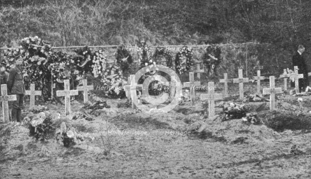 'Les Cendres de Miss Cavell; Le "Cimetiere des Fusilles" a Bruxelles, ou reposait Miss Cavell', 1919 Creator: Unknown.