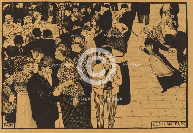 Les Chanteurs (The Singers), 1893. Creator: Félix Vallotton.