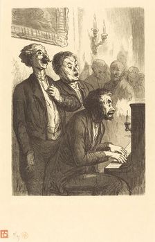 Les Chanteurs de salon, 1862. Creator: Charles Maurand