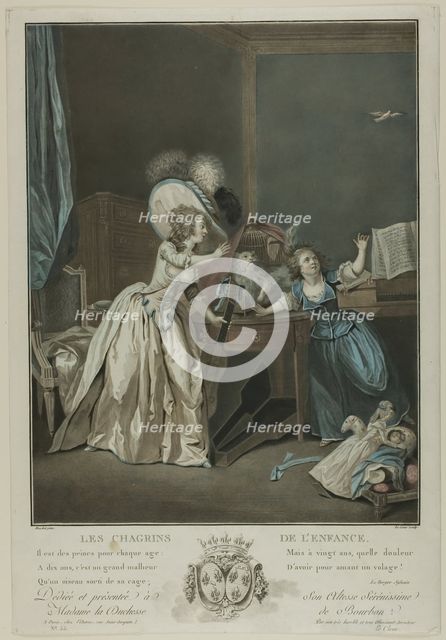 Les Chagrins de l'Enfance, 1789. Creator: Louis Le Coeur.