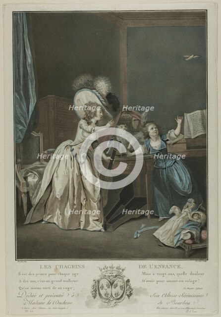 Les Chagrins de l'Enfance, 1789. Creator: Louis Le Coeur.