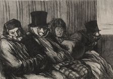 Les chemins de fer: train de plaisir: dix degrés dennue et de mauvaise humeur. Creator: Honoré Daumier (French, 1808-1879)