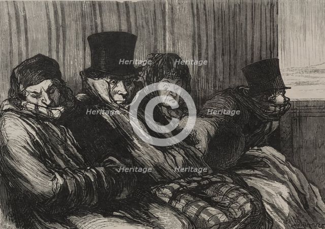 Les chemins de fer: train de plaisir: dix degrés dennue et de mauvaise humeur. Creator: Honoré Daumier (French, 1808-1879).