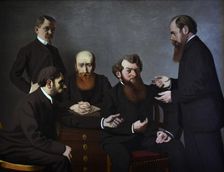 Les cinq peintres (Five painters): Félix Vallotton, Pierre Bonnard, Édouard Vuillard... 1902-1903. Creator: Vallotton, Felix Edouard (1865-1925)