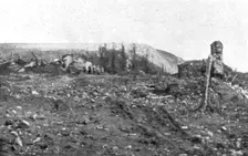 'Les combats au Nord de la Somme; Le "chapeau de gendarme" vu du moulin de Fargny 1916. Creator: Unknown