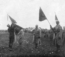 Les combats de Douaumont; Le general Mangin decorant de la croix de guerre, le 15 mai..., 1916. Creator: Unknown