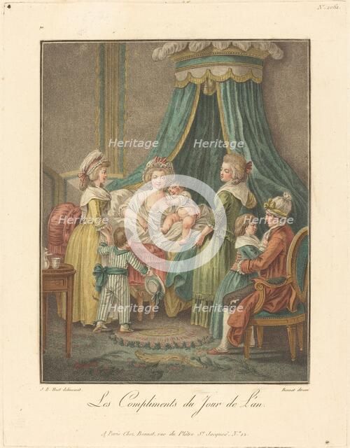 Les Compliments du jour de l'an. Creator: Louis Marin Bonnet.