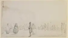 Les Côtes à Dieppe, 1857. Creator: James Abbott McNeill Whistler