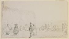 Les Côtes à Dieppe, 1857. Creator: James Abbott McNeill Whistler