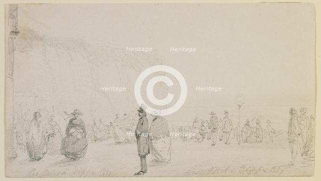 Les Côtes à Dieppe, 1857. Creator: James Abbott McNeill Whistler.