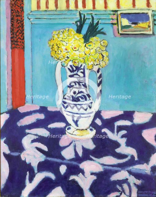 Les coucous, tapis bleu et rose, 1911. Creator: Henri Matisse.