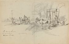 Les Courses de Deauville, 1874. Creator: Felix Hilaire Buhot