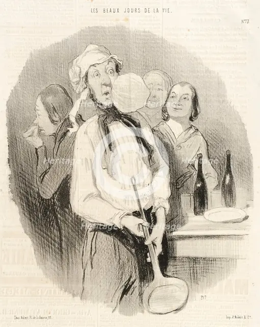 Les Crêpes, 1845. Creator: Honore Daumier.