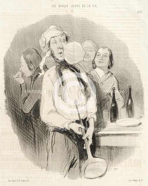 Les Crêpes, 1845. Creator: Honore Daumier.