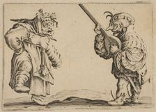 Les Danseurs au Luth (The Dancers with a Lute), from Les Caprices Series B, The Nancy Set, 1617-20. Creator: Jacques Callot