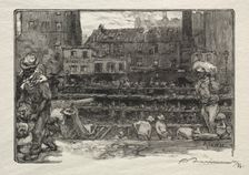 Les Déchargeurs de Plâtre. Creator: Auguste Louis Lepère (French, 1849-1918)
