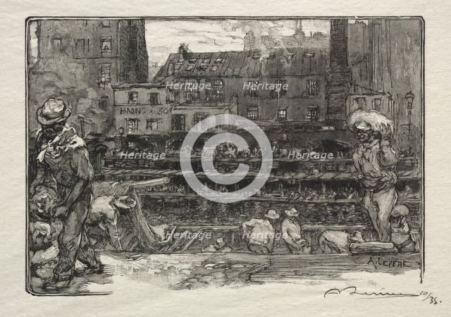 Les Déchargeurs de Plâtre. Creator: Auguste Louis Lepère (French, 1849-1918).