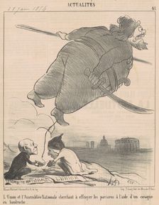 Les débats ..., 19th century. Creator: Honore Daumier