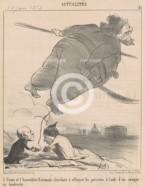 Les débats ..., 19th century. Creator: Honore Daumier.