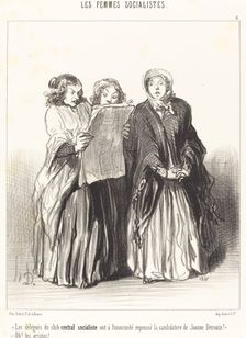 "Les délégués du club central socialiste..., 1849. Creator: Honore Daumier