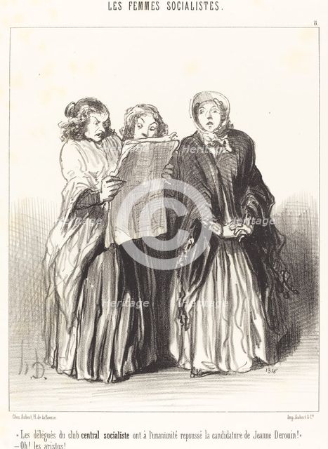 "Les délégués du club central socialiste..., 1849.  Creator: Honore Daumier.