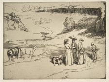 Les Demoiselles du village, 1869. Creator: Felix Bracquemond