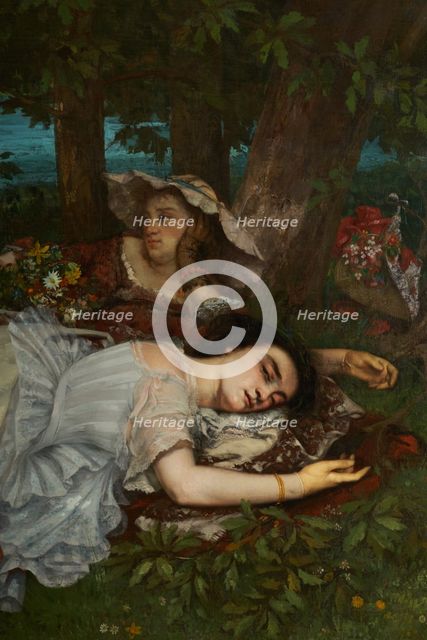 Les demoiselles des bords de la Seine (été), 1857. Creator: Gustave Courbet.