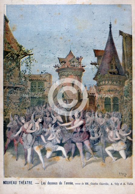 'Les Dessous de l'Annee', revue at the Nouveau Theatre, 1896. Artist: Henri Meyer