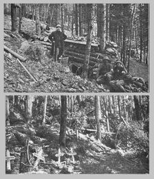 Les derniers combats de l'Hartmannswillerkopf; un coin de l'Hartmannswillerkopf..., 1916. Creator: Unknown