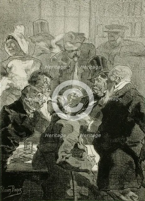 Les Derniers Flamands, 1857. Creator: Félicien Rops.