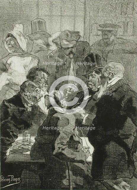Les Derniers Flamands, 1857. Creator: Félicien Rops.