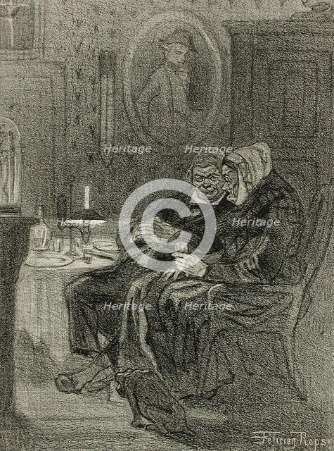 Les Derniers Flamands, 1858. Creator: Félicien Rops.