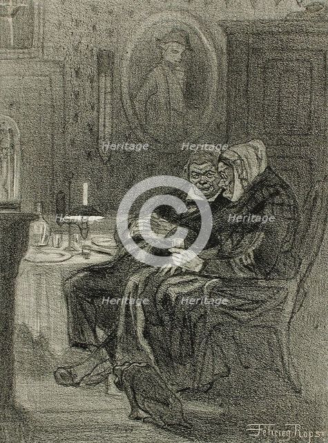 Les Derniers Flamands, 1858. Creator: Félicien Rops.