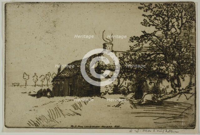 Les Deux Chaumières, 1907. Creator: Donald Shaw MacLaughlan.