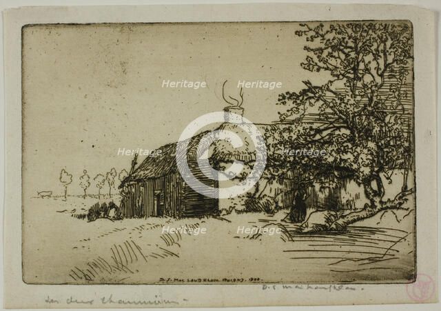 Les Deux Chaumières, 1907. Creator: Donald Shaw MacLaughlan.